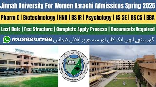 Jinnah University Womens Karachi Admission 2024  Jinnah University for Women  Jinnah University [upl. by Nolyarb]