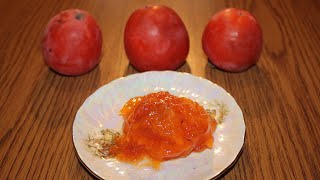 Kako se jede japanska jabuka kaki how to eat an astringent variety persimmon fruit [upl. by Iba]