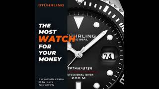 Stuhrling Swiss Automatic Depthmaster 42mm Diver [upl. by Aubry]