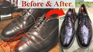 Mystery Shell Cordovan Long Wing Blucher Before amp After [upl. by Nahsrad]