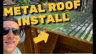 Installing A Metal Roof On The Shed  Part 1 [upl. by Cynthea]