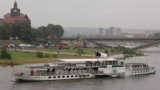 Dresden  Situation an der Carolabrücke am 13092024  Räumungsarbeiten I [upl. by Ahsinnod]