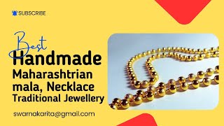 How to make Handmade Maharashtrian Mala designNecklace Traditional Maharashtrian Design DIY [upl. by Atselec312]