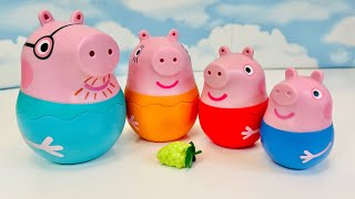 PEPPA PIG Nesting Dolls Picnic Toys Playing Video [upl. by Stoddard27]