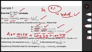 Dirichlets Test for the convergence  Arbitarary Series [upl. by Akessej]