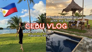 Vlogmas 01 Lets go to TUBURAN CEBU 🇵🇭 where to stay in Tuburan a quick staycation with fam 🍃 [upl. by Ahcatan]