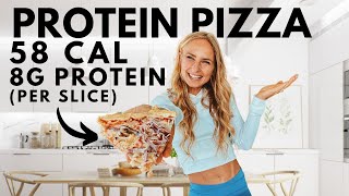 HIGH PROTEIN LOW CAL PROTEIN PIZZA 350 cal for FULL PIZZA Delicious easy amp quick anabolic recipe [upl. by Enala]