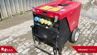 PRAMAC P6000  6kVA DIESEL GENERATOR  RS MACHINERY HIRE AND SALE [upl. by Ellenej]