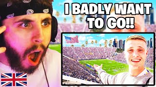 Brit Reacts to English Fan Experiences American College Football Game [upl. by Allys]