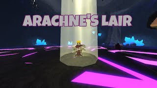 Beating Arachnes Lair in Roblox BedWars [upl. by Boccaj]