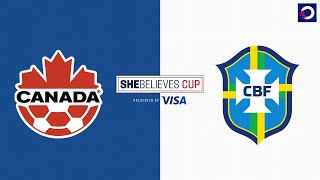 HIGHLIGHTS CanWNT vs Brazil in 2024 SheBelieves Cup [upl. by Grobe]