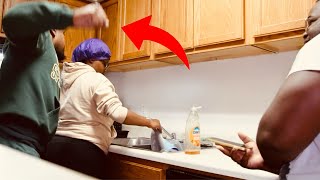 FLINCHING AT MY BEST FRIEND GIRLFRIENDGONE WRONG PRANK [upl. by Alroy]