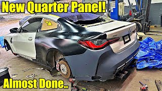 Replacing My Smashed 2023 BMW M4 Quarter Panel [upl. by Eisse]