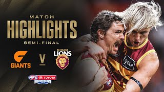 GWS Giants v Brisbane Lions Highlights  Semi Final 2024  AFL [upl. by Kcirttap]