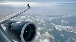 Air Canada Airbus A220300 Cloudy Winter Takeoff from Montréal Trudeau  YULYYZ [upl. by Haggai]