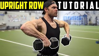 HowTo Perform Upright Rows  Dumbbell Exercise Tutorial [upl. by Meerak726]