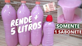 AMACIANTE SUPER PERFUMADO  COM 1 SABONETE FAÇA MAIS DE 5 LITROS  ECONOMIZE OU FATURE MUITO [upl. by Lednew]