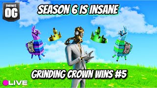 FORTNITE OG  SEASON 6 IS INSANE  PLAYING WITH VIEWERS  GRINDING CROWN WINS 5 [upl. by Gazzo]