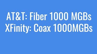 ATampT Fiber vs Xfinity cable Internet [upl. by Kamp244]