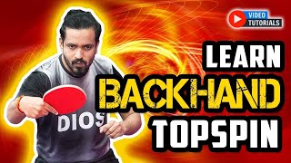 Learn Table Tennis Backhand Topspin  Table Tennis Backhand Topspin Kaise Kare  Tutorial [upl. by Pirri]