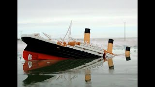 Titanic Model sinks and splits [upl. by Hogue873]