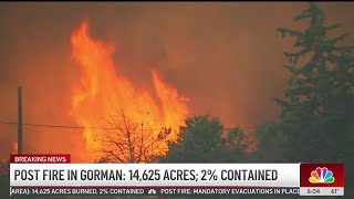 Post Fire grows to 14 625 acres near Gorman [upl. by Garwood872]