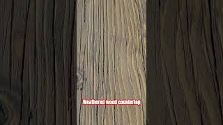 Weathered wood counter top vintagetraveltrailerremodel vintagetrailer woodworking [upl. by Okika399]