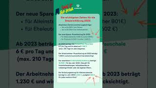 VIDEO FÜR SPÄTER SPEICHERN Steuer 2023 [upl. by Mukul]