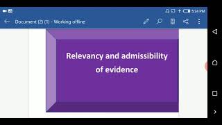 Difference between Relevancy and admissibility under Indian evidence act [upl. by Kent]