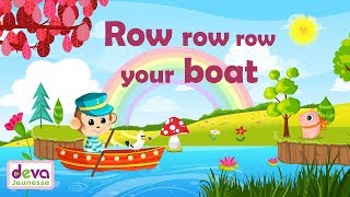 Row row on your boat Lyrics  Nursery rhyme for toddlers [upl. by Miguelita]