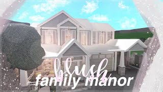 BLOXBURG  Blush Family Manor  House Build [upl. by Berg679]