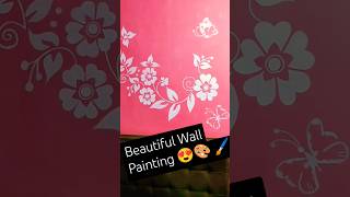 Beautiful Wall Painting 🖌️🎨😍madebyme paintingwallpaintingshortsytshortsviralshortsviralvideo [upl. by Carlyn655]