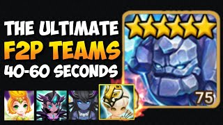 FASTESTSAFEST 100 F2P Teams Giant Abyss Hard in Summoners War [upl. by Aliel991]