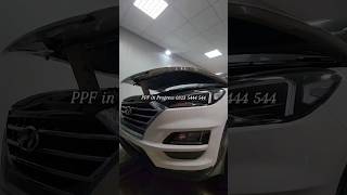 Tucson PPF in progress hyundai tucson paintprotection hassaanalamofficial cars safettly [upl. by Alrak]