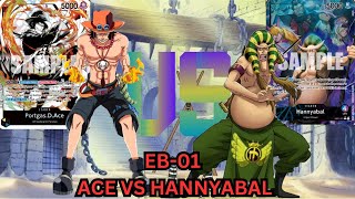 Hannyabal vs BY Ace  One Piece TCG  EB01 [upl. by Vedi675]