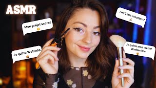 ♡ ASMR  CHIT CHAT Makeup amp Confidence Webedia Projets Secrets Changement de vie ♡ [upl. by Lahcsap]