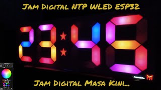 Digital Clock Jam Digital NTP WLED ESP32 WS2812B [upl. by Alvord]