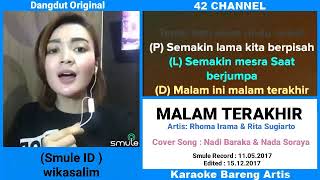 Malam Terakhir Smule No Vocal Bareng Artis Wika Salim [upl. by Brittne488]