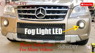 How To Upgrade Mercedes Fog Light Bulb To LED on ML550  How To Replace W164 Mercedes Bulb To LED [upl. by Yttel]