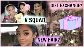 V SQUAD gift exchange NEW HAIR haul amp more [upl. by Hoebart]