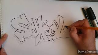 How to Draw Graffiti Lettering [upl. by Hogue]