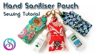 Make a Hand Sanitizer Holder – Sew a Hand Gel Pouch Pattern and tutorial [upl. by Kilk346]