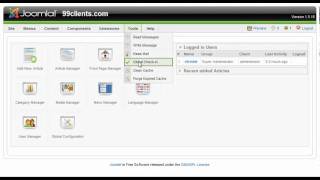 Joomla Video Tutorial Joomla 15  The Tools Tab [upl. by Marella]