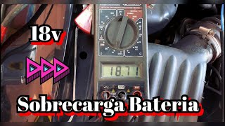 Sobrecarga Na Bateria  Alternador Carregando 18v [upl. by Gabriela]