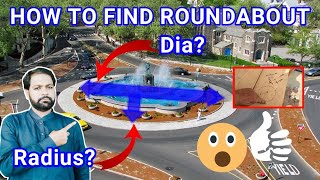 how to find radius diameter circle or roundabout with perimeter محیط very easy method [upl. by Arhsub]