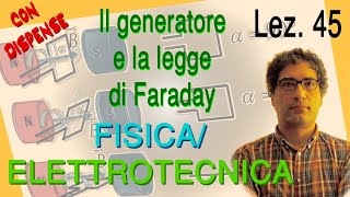 Lez 45 Il generatore e la legge di Faraday – prof Donato DAlessandro con 400 pagine di dispense [upl. by Sternlight595]