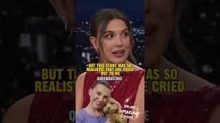 Millie Bobby Brown Shares a Stunt That Made Her Dog Cry 😲 MillieBobbyBrown shorts [upl. by Carper82]