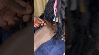 How to retouch dreadlocks using 05mm crotchet needle dreadlocks jlochallenge Jlocslondon dread [upl. by Lucienne]