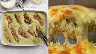 Pieczony kurczak z ryżem i zielonym pesto [upl. by Helsa]