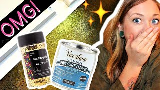 DIY GLITTER BACKSPLASH  SO EASY  CHEAP  DIY KITCHEN MAKEOVER Laci Jane [upl. by Kiehl530]